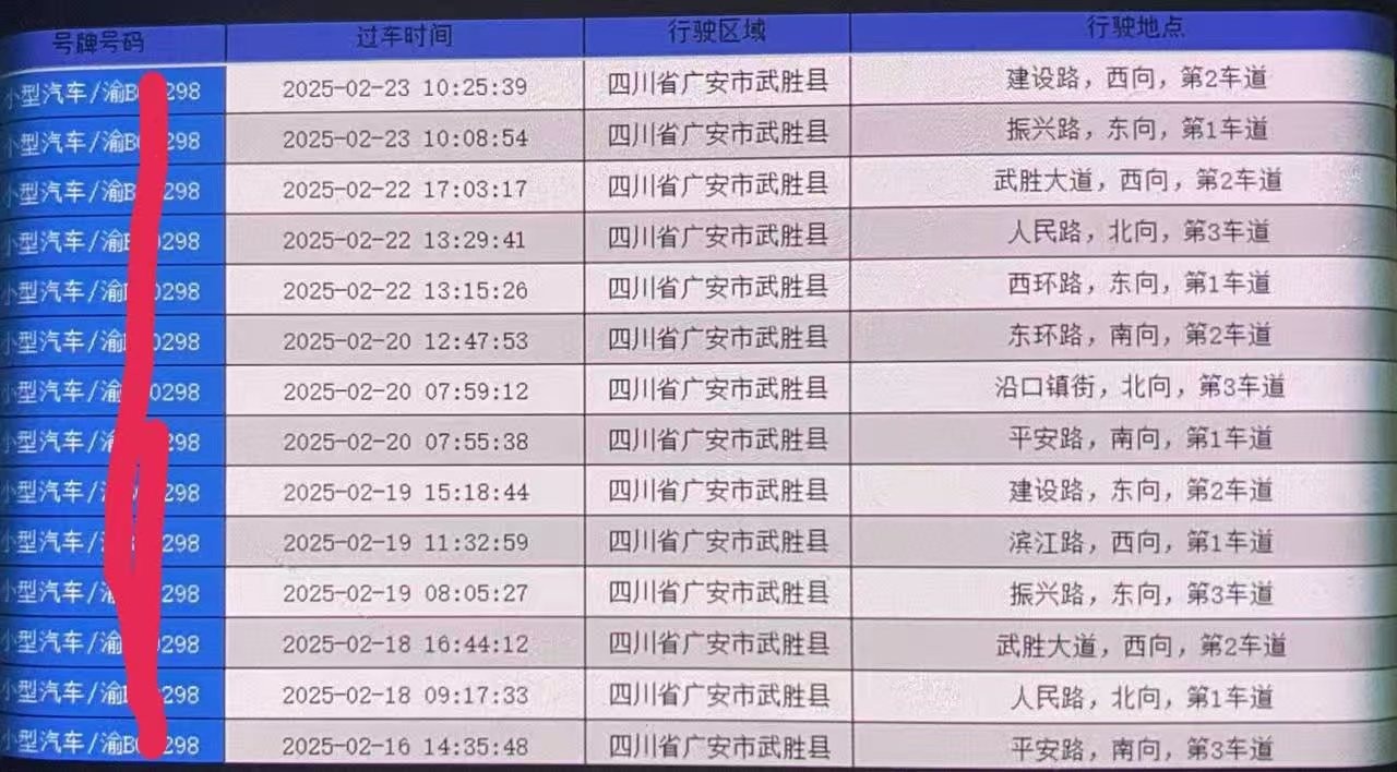 车辆轨迹查询（照片） - 图片 2